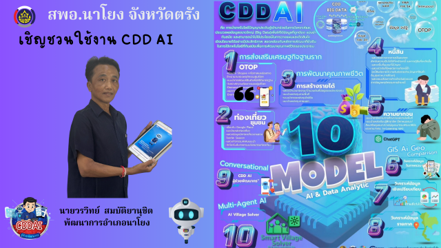 พช.นาโยง จ.ตรัง  ประชาสัมพันธ์เชิญชวนใช้งาน “CDD AI” 