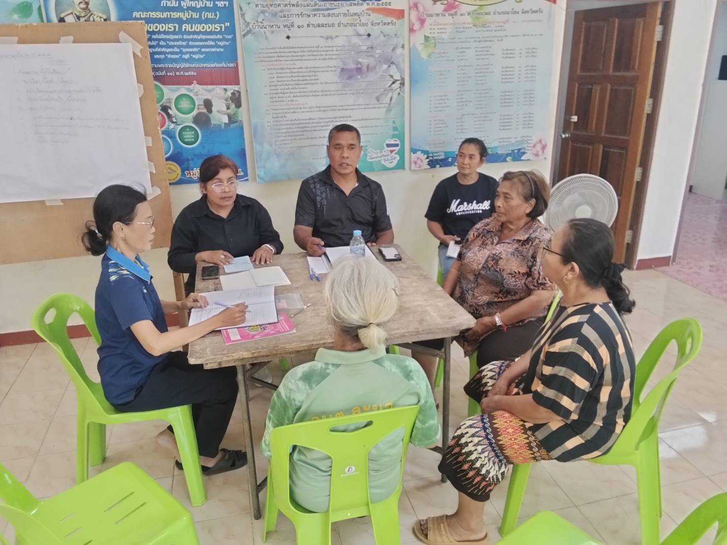 สพอ.นาโยง จังหวัดตรัง ร่วมประชุมและติดตามการดำเนินงานพัฒนาชุมชนบ้านนาหาน หมู่ที่ 10 ตำบลละมอ